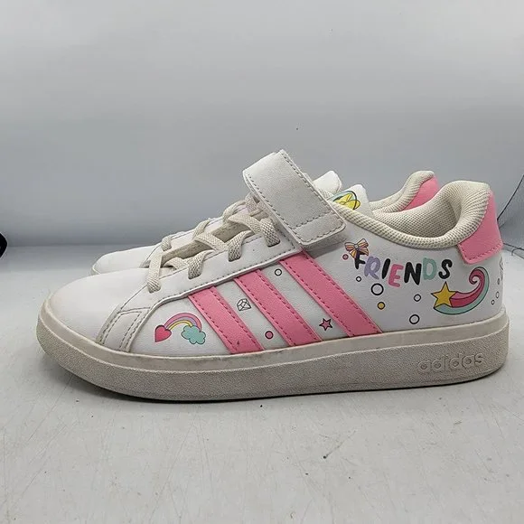 Adidas Grand Court Minnie Girls 2.5 White Pink Sneaker Shoe Casual School GY6629